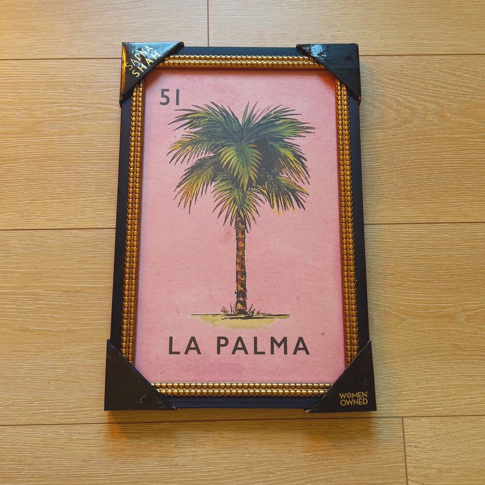 RARE La Palma #51 Lotería Framed Print by Sapna Shah 12 x 18